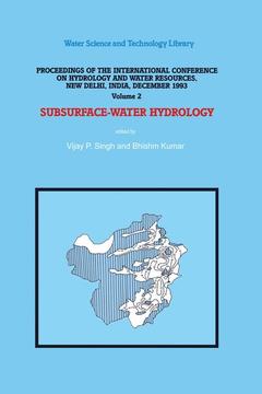 Couverture de l’ouvrage Subsurface-Water Hydrology