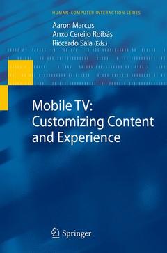 Couverture de l’ouvrage Mobile TV: Customizing Content and Experience
