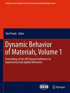 Cover of the book Dynamic Behavior of Materials, Volume 1