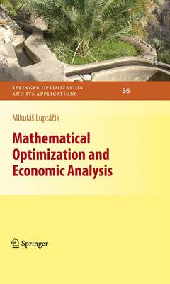 Cover of the book Mathematical Optimization and Economic Analysis
