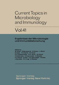 Couverture de l’ouvrage Current Topics in Microbiology and Immunology