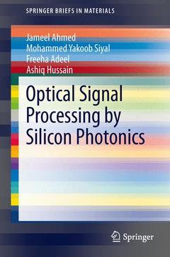 Couverture de l’ouvrage Optical Signal Processing by Silicon Photonics