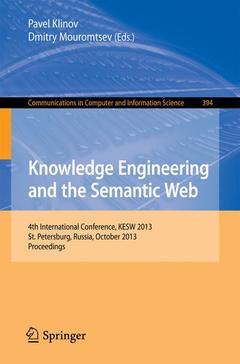 Couverture de l’ouvrage Knowledge Engineering and the Semantic Web