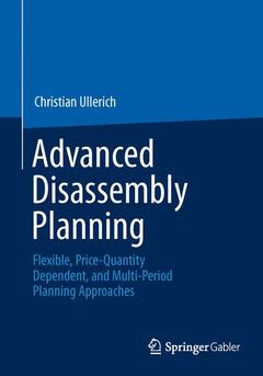 Couverture de l’ouvrage Advanced Disassembly Planning