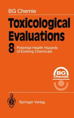Couverture de l’ouvrage Toxicological Evaluations