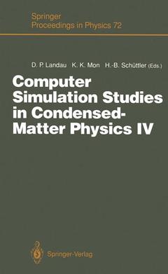 Couverture de l’ouvrage Computer Simulation Studies in Condensed-Matter Physics IV