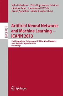 Couverture de l’ouvrage Artificial Neural Networks and Machine Learning -- ICANN 2013