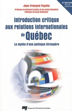Cover of the book INTRODUCTION CRITIQUE AUX RELATIONS INTERNATIONALES DU QUEBE