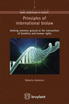 Couverture de l’ouvrage Principles of international biolaw
