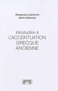 Couverture de l’ouvrage Introduction à l'accentuation grecque ancienne