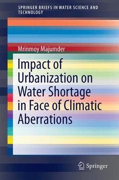 Couverture de l’ouvrage Impact of Urbanization on Water Shortage in Face of Climatic Aberrations
