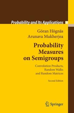 Couverture de l’ouvrage Probability Measures on Semigroups