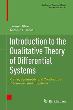 Cover of the book Introduction to the Qualitative Theory of Differential Systems