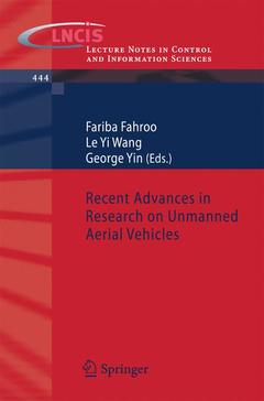 Couverture de l’ouvrage Recent Advances in Research on Unmanned Aerial Vehicles