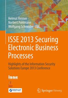 Couverture de l’ouvrage ISSE 2013 Securing Electronic Business Processes