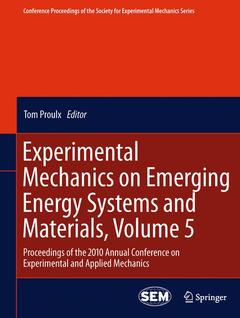 Couverture de l’ouvrage Experimental Mechanics on Emerging Energy Systems and Materials, Volume 5