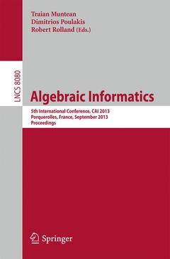 Couverture de l’ouvrage Algebraic Informatics