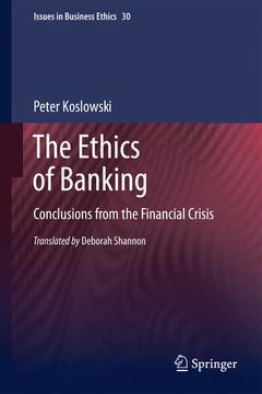 Couverture de l’ouvrage The Ethics of Banking