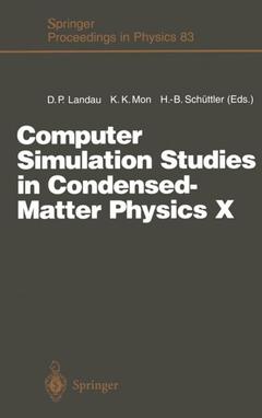Couverture de l’ouvrage Computer Simulation Studies in Condensed-Matter Physics X