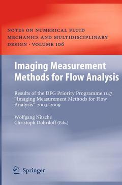 Couverture de l’ouvrage Imaging Measurement Methods for Flow Analysis