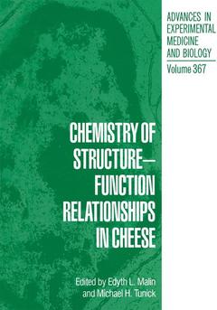 Cover of the book Chemistry of Structure-Function Relationships in Cheese