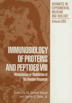 Couverture de l’ouvrage Immunobiology of Proteins and Peptides VIII