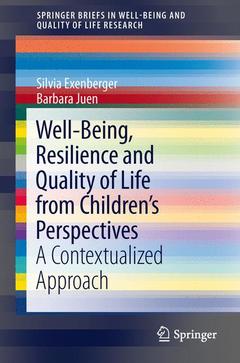 Cover of the book Well-Being, Resilience and Quality of Life from Children’s Perspectives