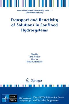 Couverture de l’ouvrage Transport and Reactivity of Solutions in Confined Hydrosystems