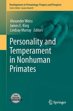 Couverture de l’ouvrage Personality and Temperament in Nonhuman Primates