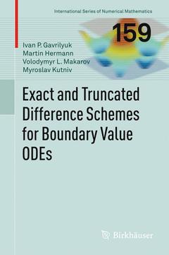 Couverture de l’ouvrage Exact and Truncated Difference Schemes for Boundary Value ODEs