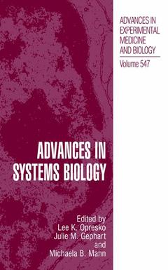 Couverture de l’ouvrage Advances in Systems Biology