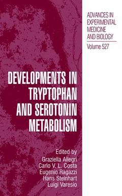 Couverture de l’ouvrage Developments in Tryptophan and Serotonin Metabolism