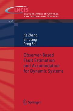 Couverture de l’ouvrage Observer-Based Fault Estimation and Accomodation for Dynamic Systems
