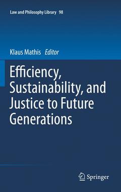 Couverture de l’ouvrage Efficiency, Sustainability, and Justice to Future Generations