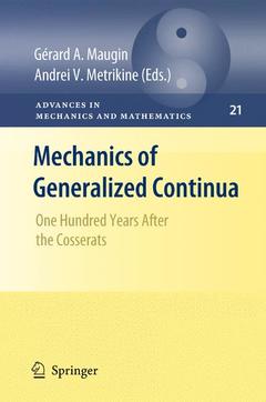 Couverture de l’ouvrage Mechanics of Generalized Continua