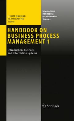 Couverture de l’ouvrage Handbook on Business Process Management 1