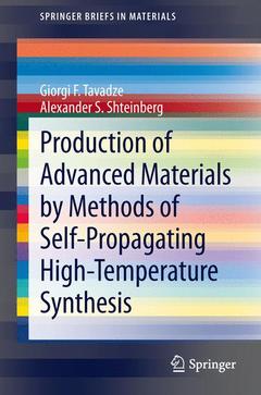 Couverture de l’ouvrage Production of Advanced Materials by Methods of Self-Propagating High-Temperature Synthesis