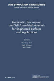 Couverture de l’ouvrage Biomimetic, Bio-inspired and Self-Assembled Materials for Engineered Surfaces and Applications: Volume 1498