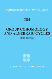 Couverture de l’ouvrage Group Cohomology and Algebraic Cycles