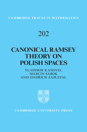 Couverture de l’ouvrage Canonical Ramsey Theory on Polish Spaces