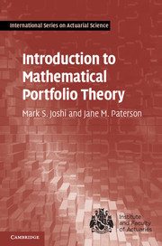 Cover of the book Introduction to Mathematical Portfolio Theory