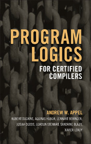Couverture de l’ouvrage Program Logics for Certified Compilers