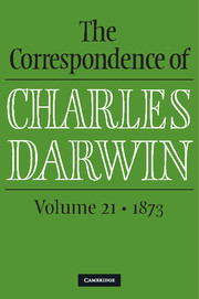 Couverture de l’ouvrage The Correspondence of Charles Darwin: Volume 21, 1873