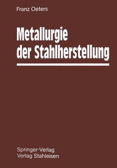 Cover of the book Metallurgie der Stahlherstellung