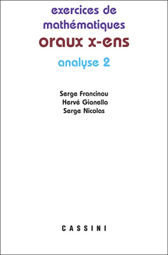 Couverture de l’ouvrage ORAUX X ENS ANALYSE 2 - 2013