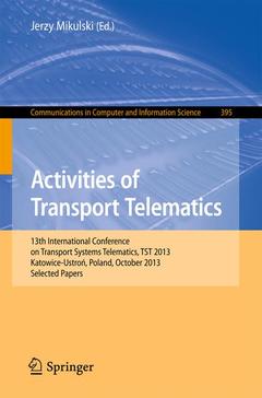 Couverture de l’ouvrage Activities of Transport Telematics