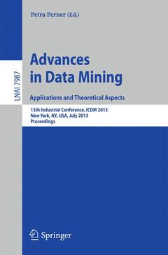 Couverture de l’ouvrage Advances in Data Mining: Applications and Theoretical Aspects