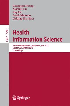 Couverture de l’ouvrage Health Information Science