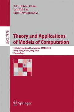 Couverture de l’ouvrage Theory and Applications of Models of Computation