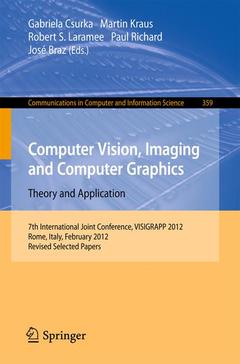 Couverture de l’ouvrage Computer Vision, Imaging and Computer Graphics - Theory and Applications